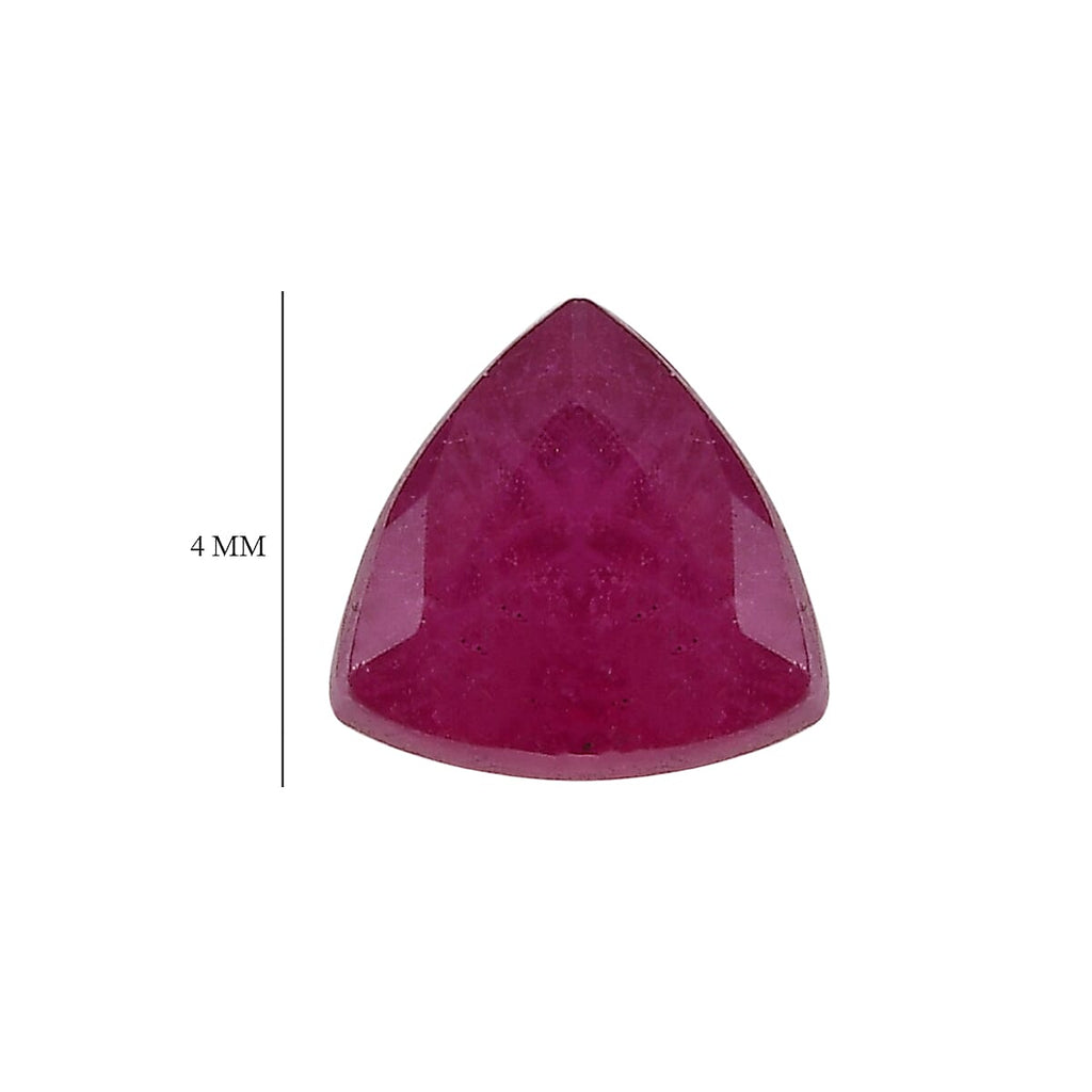 Fissure Filled Ruby Trillion Gemstone 0.89 Ct.