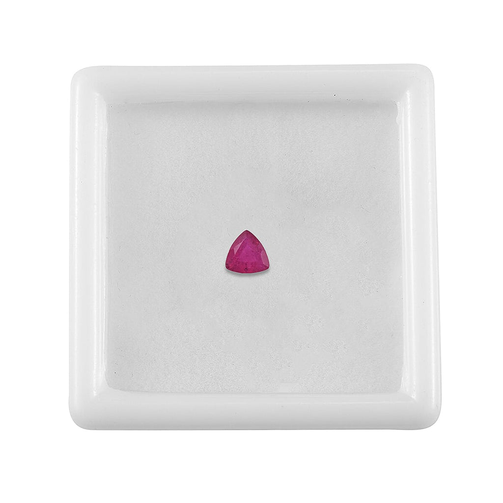 Fissure Filled Ruby Trillion Gemstone 0.42 Ct.