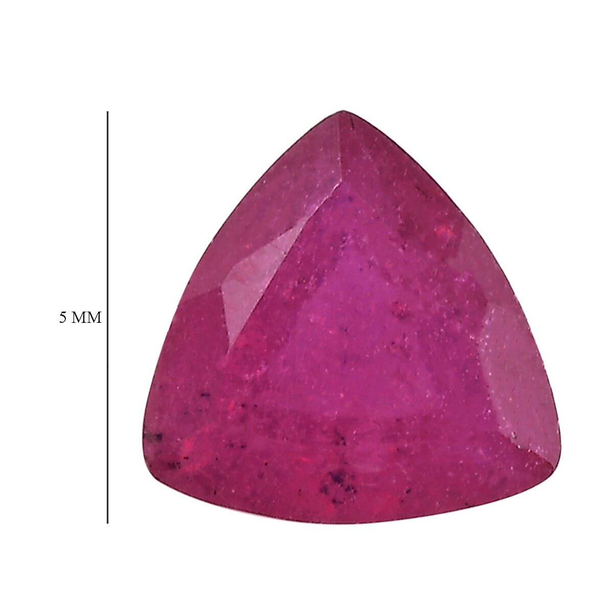 0.42 Ct. Fissure Filled Ruby Loose Gemstone in Trillion Shape 8062407 4