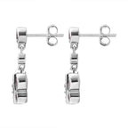 African Ruby & Natural Zircon Dangle Earrings in Platinum Overlay Sterling Silver 2.14 Ct