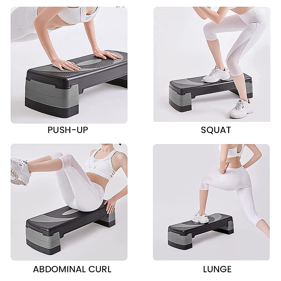 Fitness Aerobic Stepper Board- Black and Grey 6297752 7