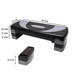 3 Level Aerobic Step (Size 81x31x10-15-20cm) - Black & Grey