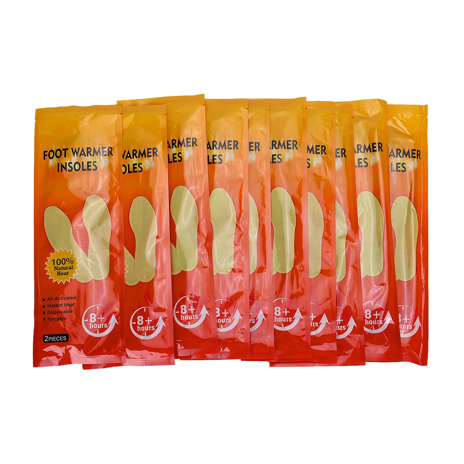 Set of 10 Foot Warmer Insoles (10 Pairs) - Size 5-6 7890159 0