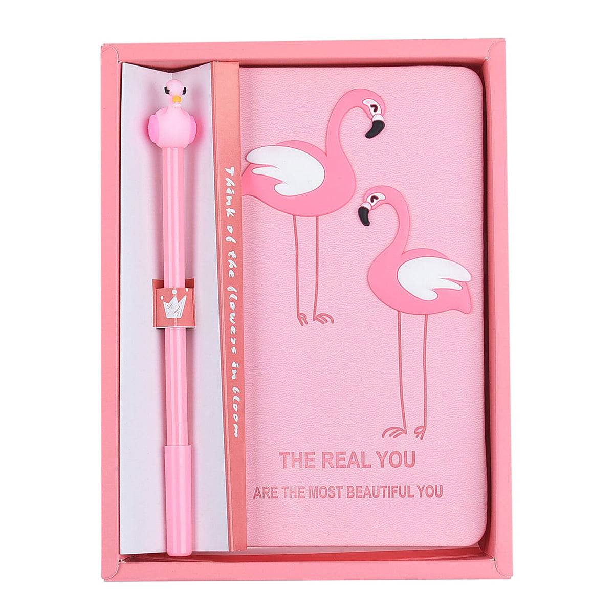 Flamingo Pattern Journal Notebook with 10 Stencils and a Pen 7317089 7