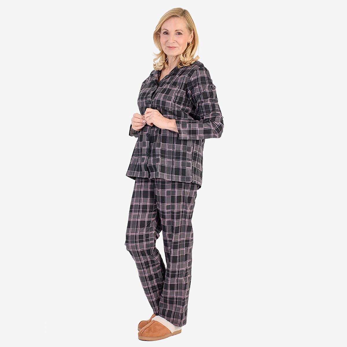 Flannel Check Loungwear  - Black &amp; Black 7975175 1