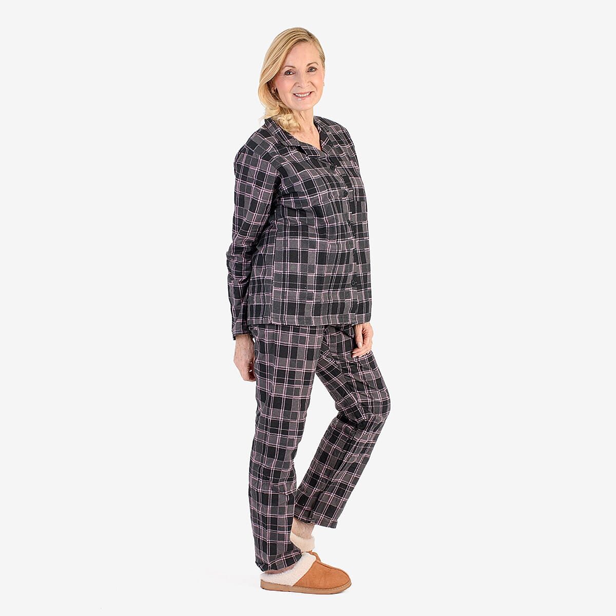 Flannel Check Loungwear  - Black &amp; Black 7975175 3