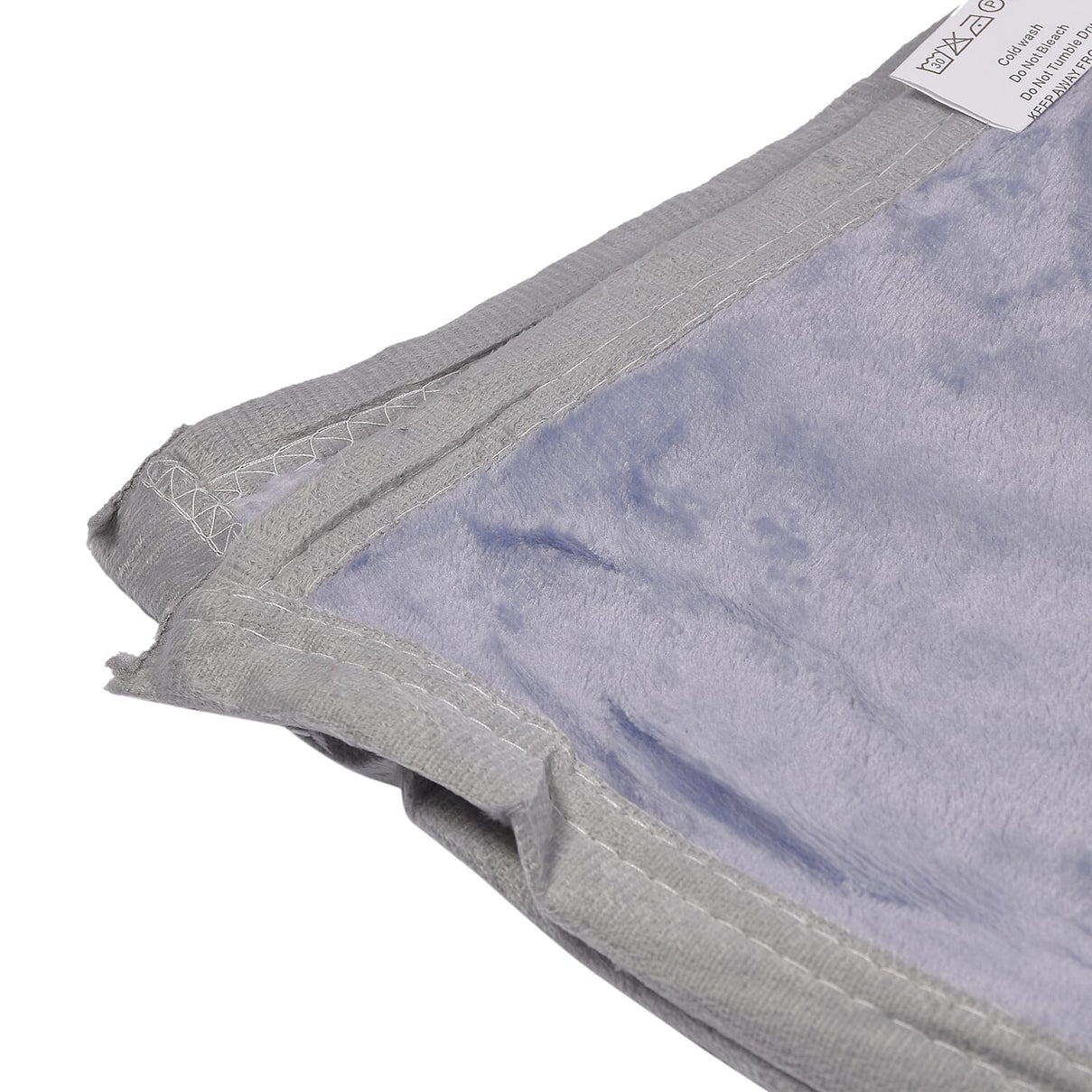 Flannel Leaf Printed Blanket - I Miss You  (King Size, 200x150 cm) - Grey 7381899 1