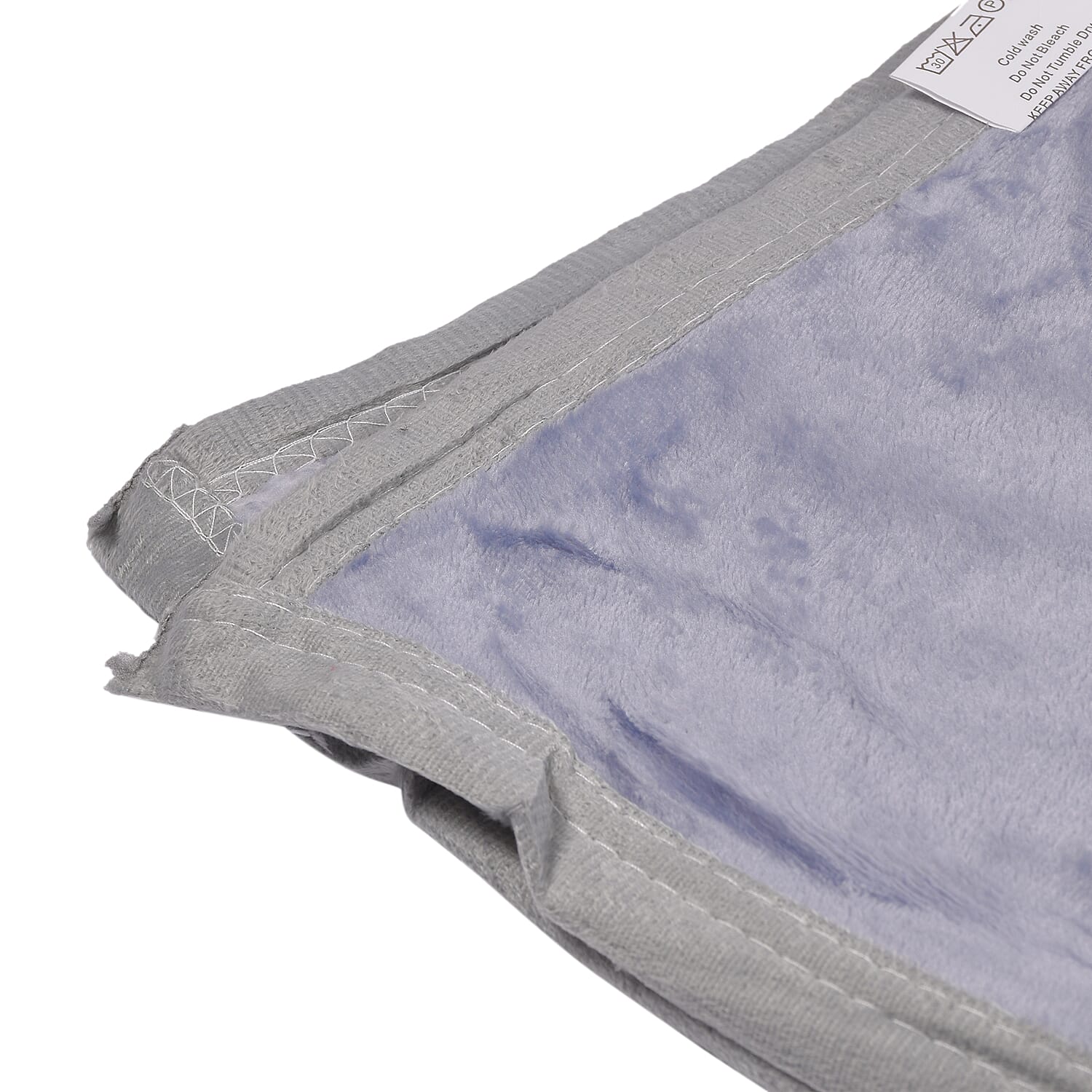 Flannel Leaf Printed Blanket - I Miss You  (King Size, 200x150 cm) - Grey 7381899 1