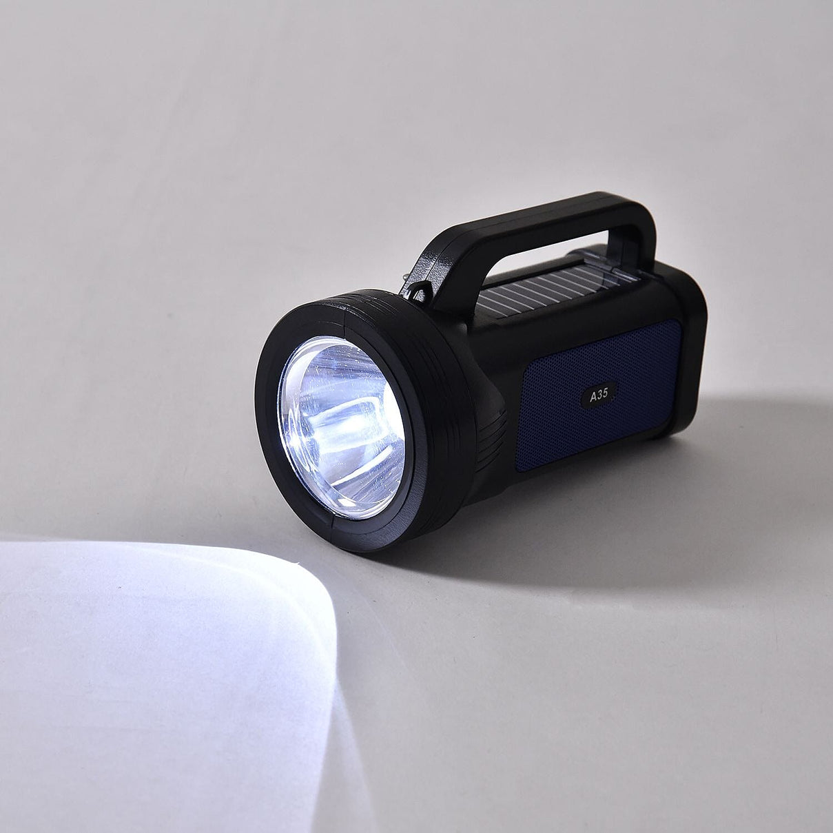 Rechargeable and Portable Multi-Functional Flashlight with Bluetooth Speaker - Blue 7626973 1