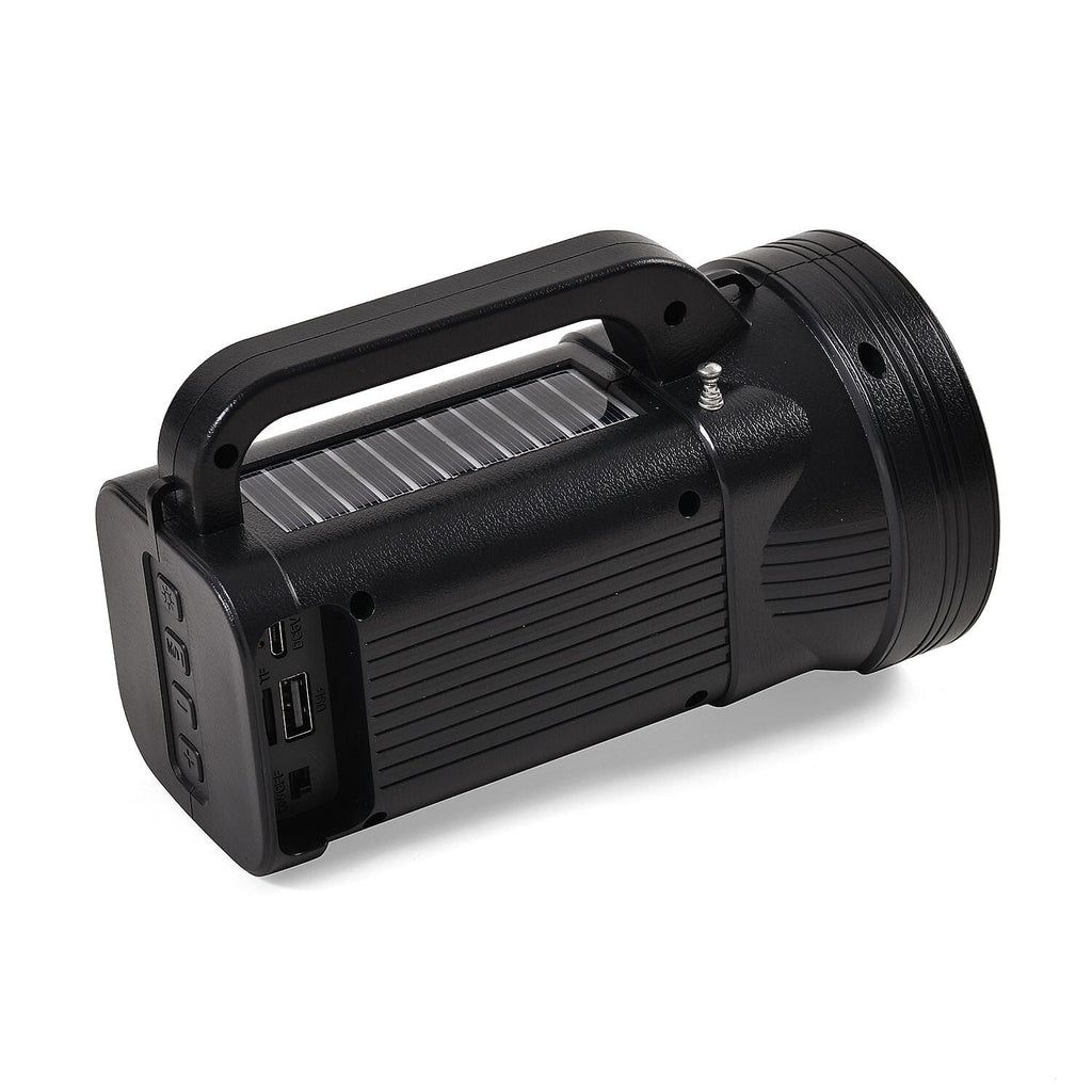 Rechargeable and Portable Multi-Functional Flashlight with Bluetooth Speaker - Blue