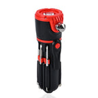 12 in 1 Multifunctional Flashlight ( Inc. 1 LED Light, Taillight, Seat Belt Cutter, 7 Screwdrivers - Many More) 3xAAA Battery (Not Inc.)
