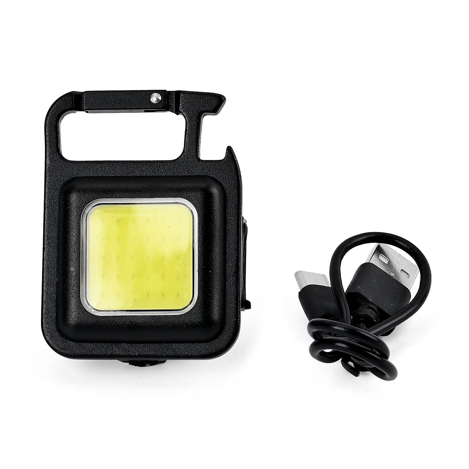 Portable USB Rechargeable Keychain Flashlight with Carabiner 7607286 0