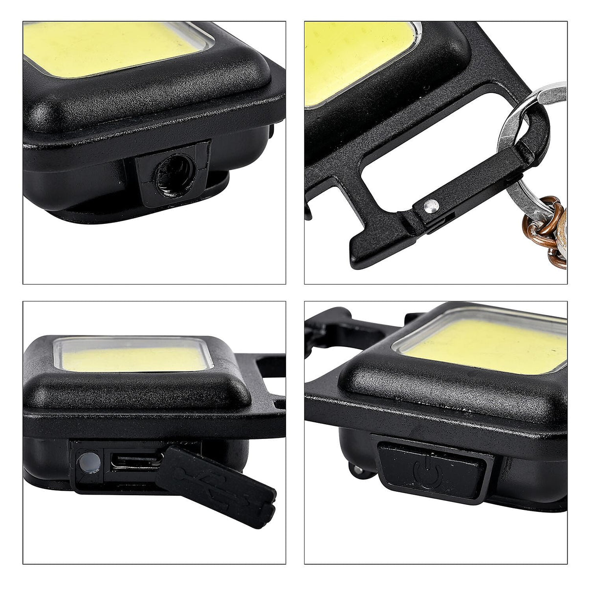 Portable USB Rechargeable Keychain Flashlight with Carabiner 7607286 6