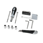Multifunctional Flashlights with 17pcs Screwdriver Set (Battery not inc.) - Black
