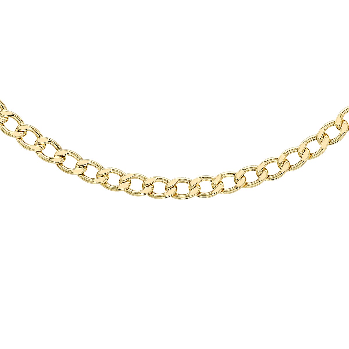 Flat Curb Chain 18 Inch in 9K Yellow Gold 7577712 0