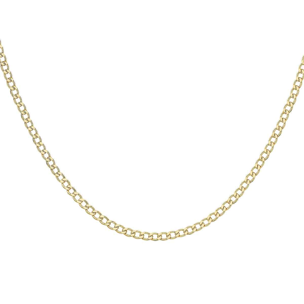 Flat Curb Chain 18 Inch in 9K Yellow Gold 7577712 2