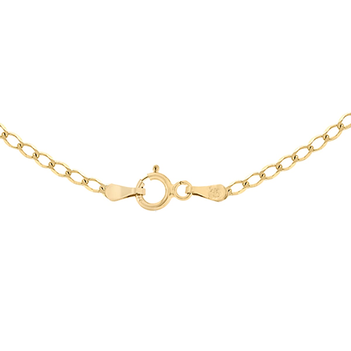 Flat Curb Chain 18 Inch in 9K Yellow Gold 7577737 3