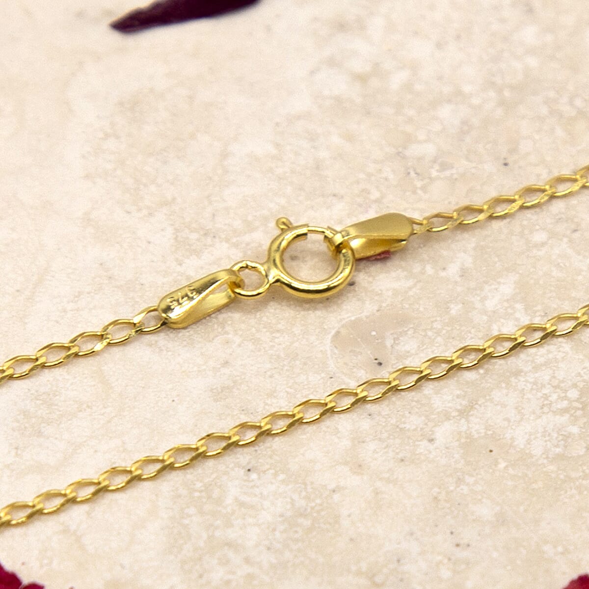 Flat Curb Chain 18 Inch in 9K Yellow Gold 7577737 4
