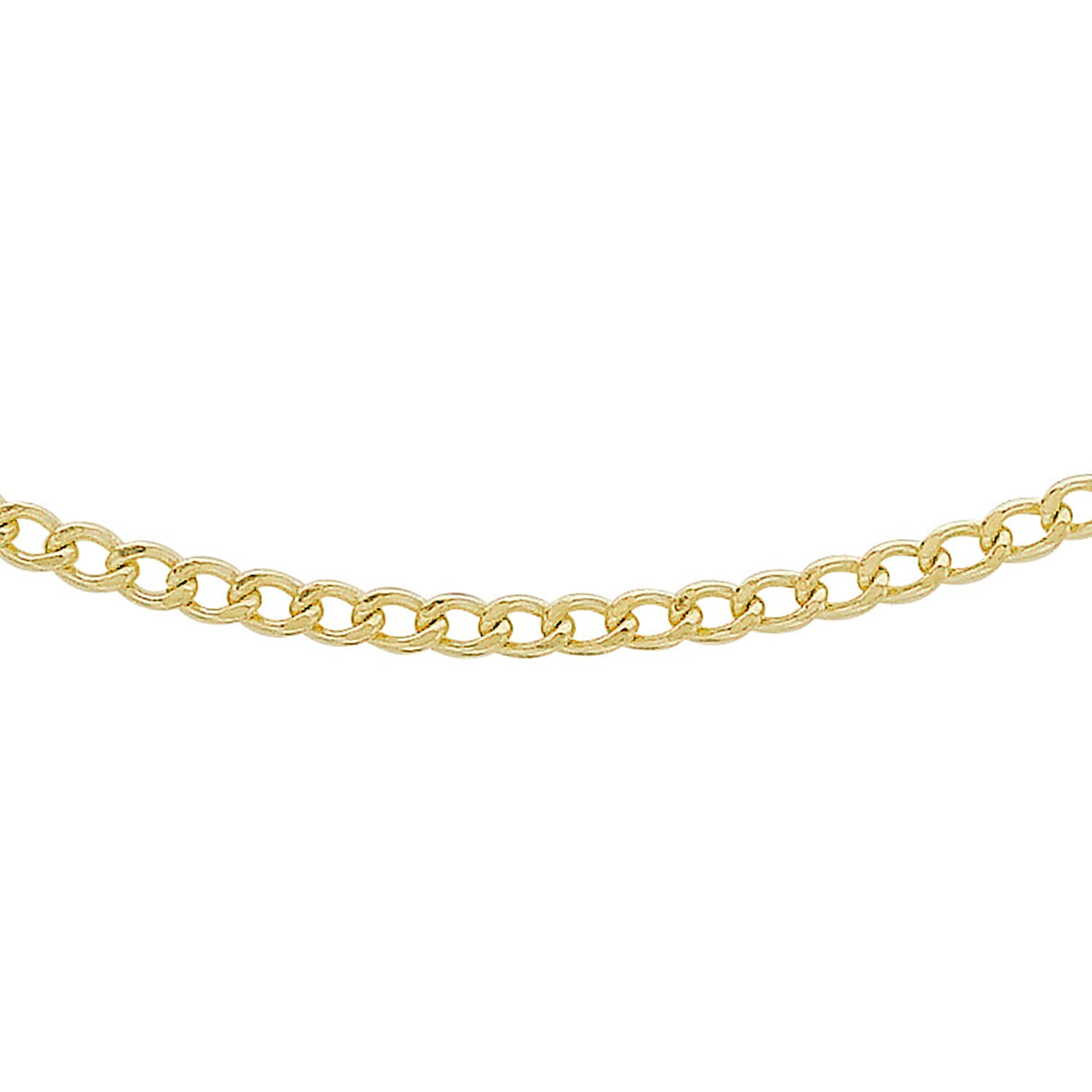 Flat Curb Chain 20 Inch in 9K Yellow Gold 7577500 0