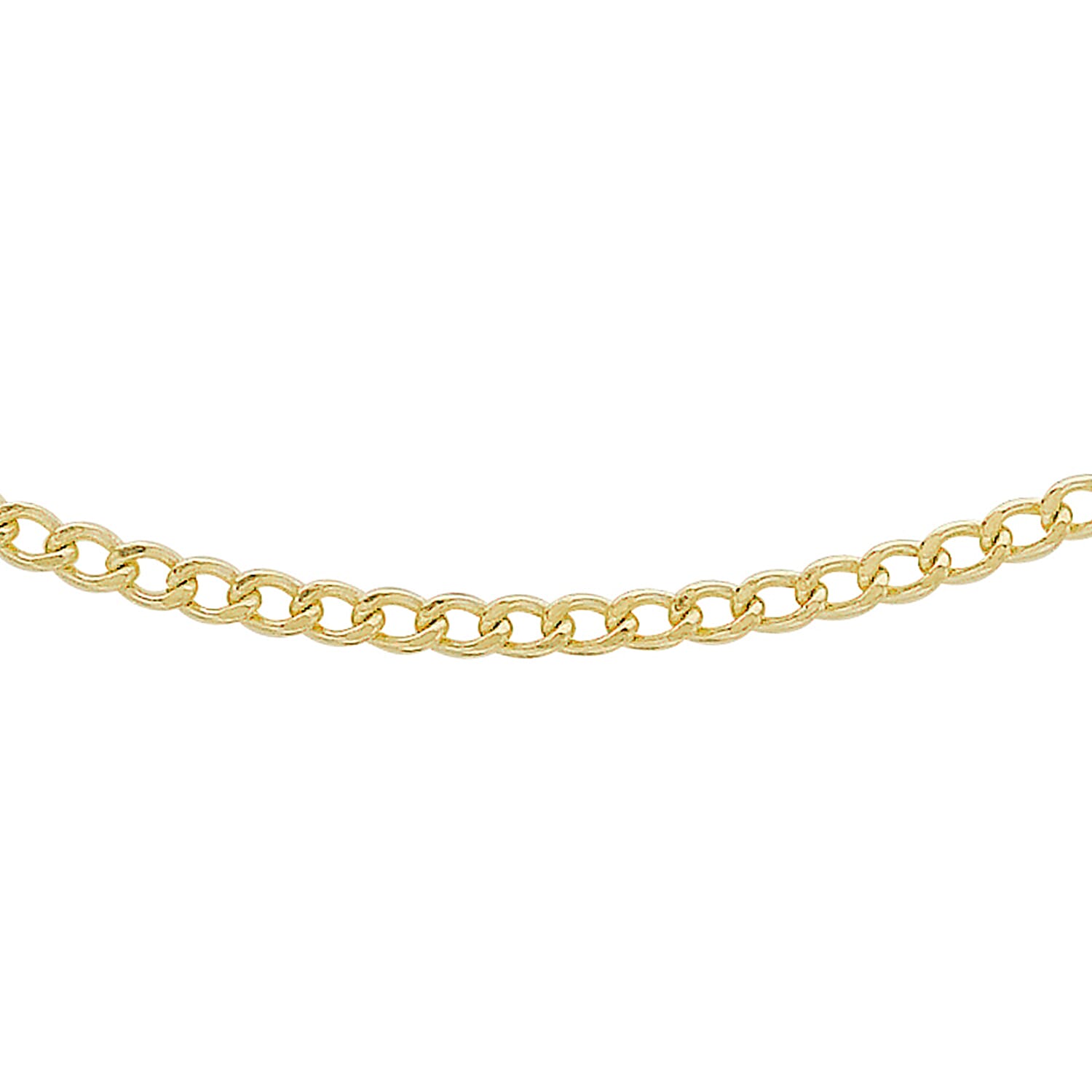 Flat Curb Chain 20 Inch in 9K Yellow Gold 7577500 0