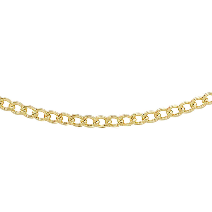 Flat Curb Chain 20 Inch in 9K Yellow Gold 7577500 1