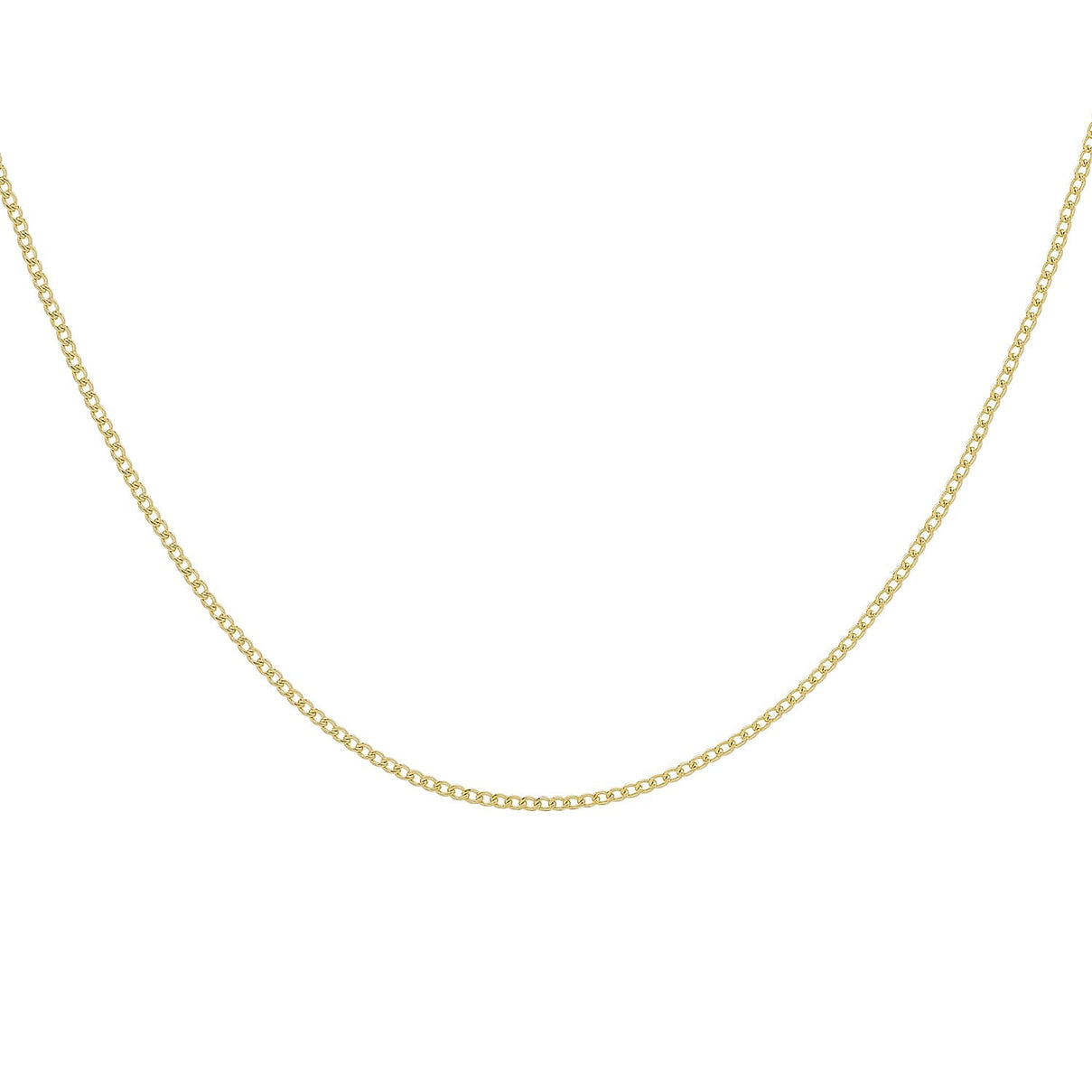 Flat Curb Chain 20 Inch in 9K Yellow Gold 7577500 1