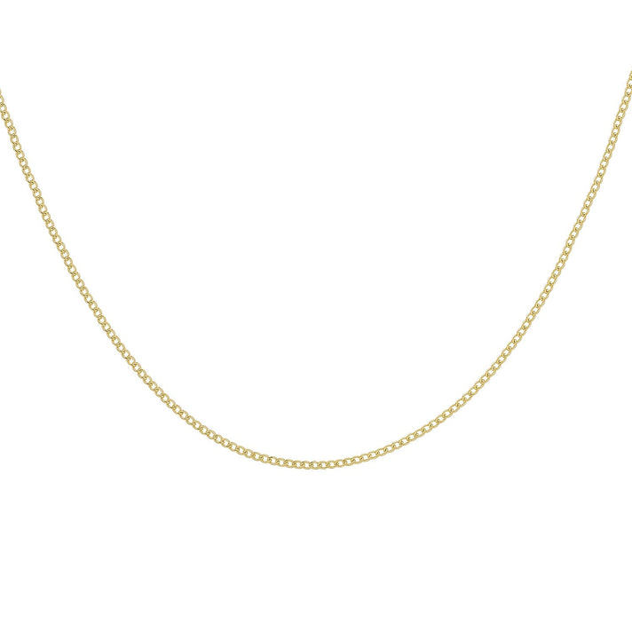 Flat Curb Chain 20 Inch in 9K Yellow Gold 7577500 2