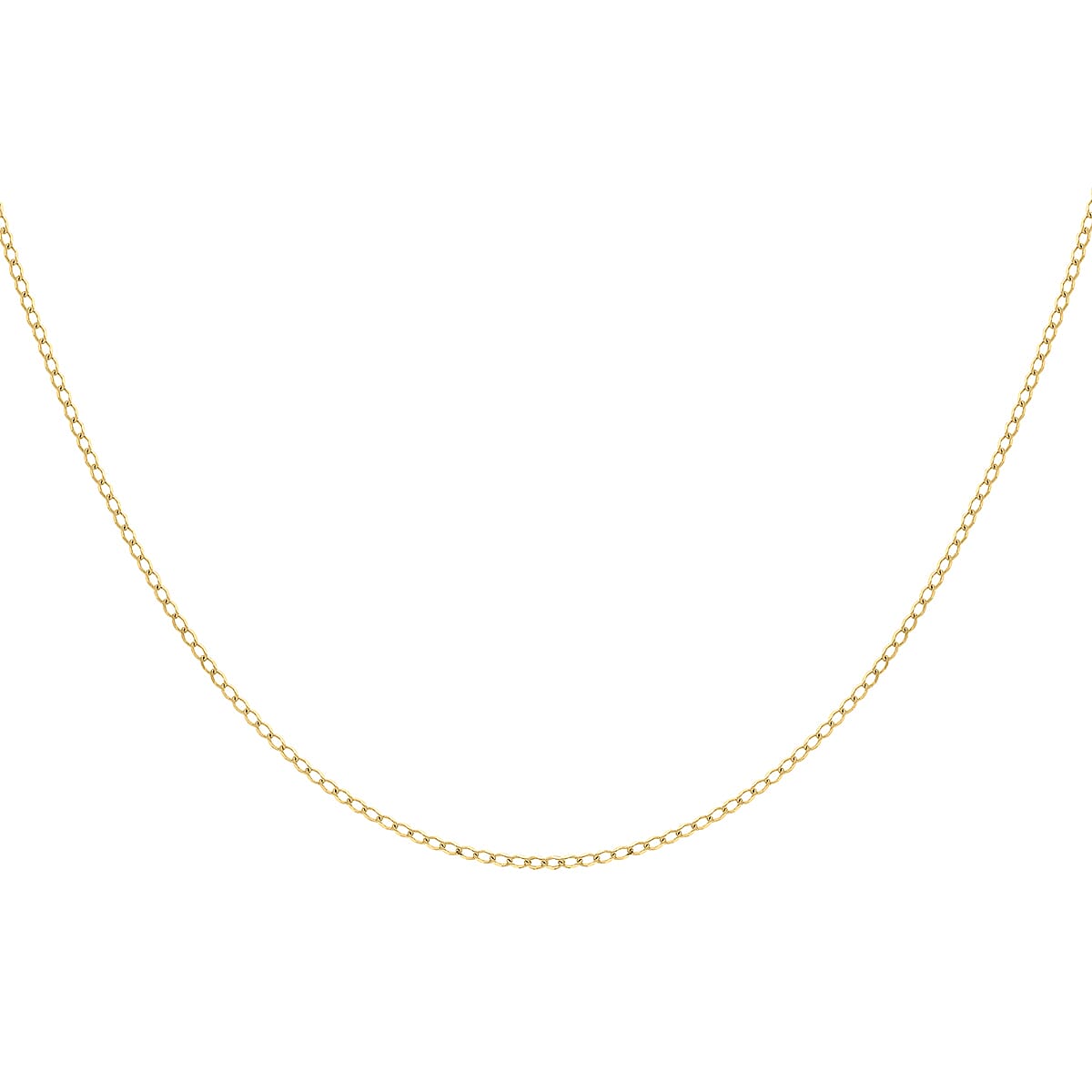 Flat Curb Chain 20 Inch in 9K Yellow Gold 7577741 2