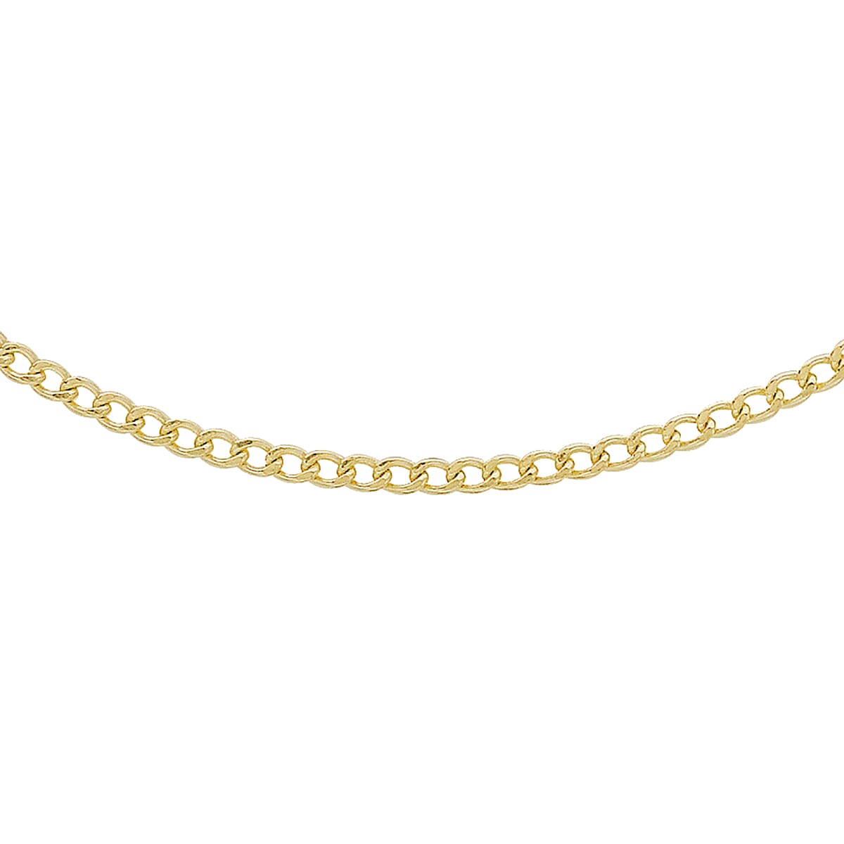 Flat Curb Chain Size 20 in 9K Yellow Gold 3593625 0