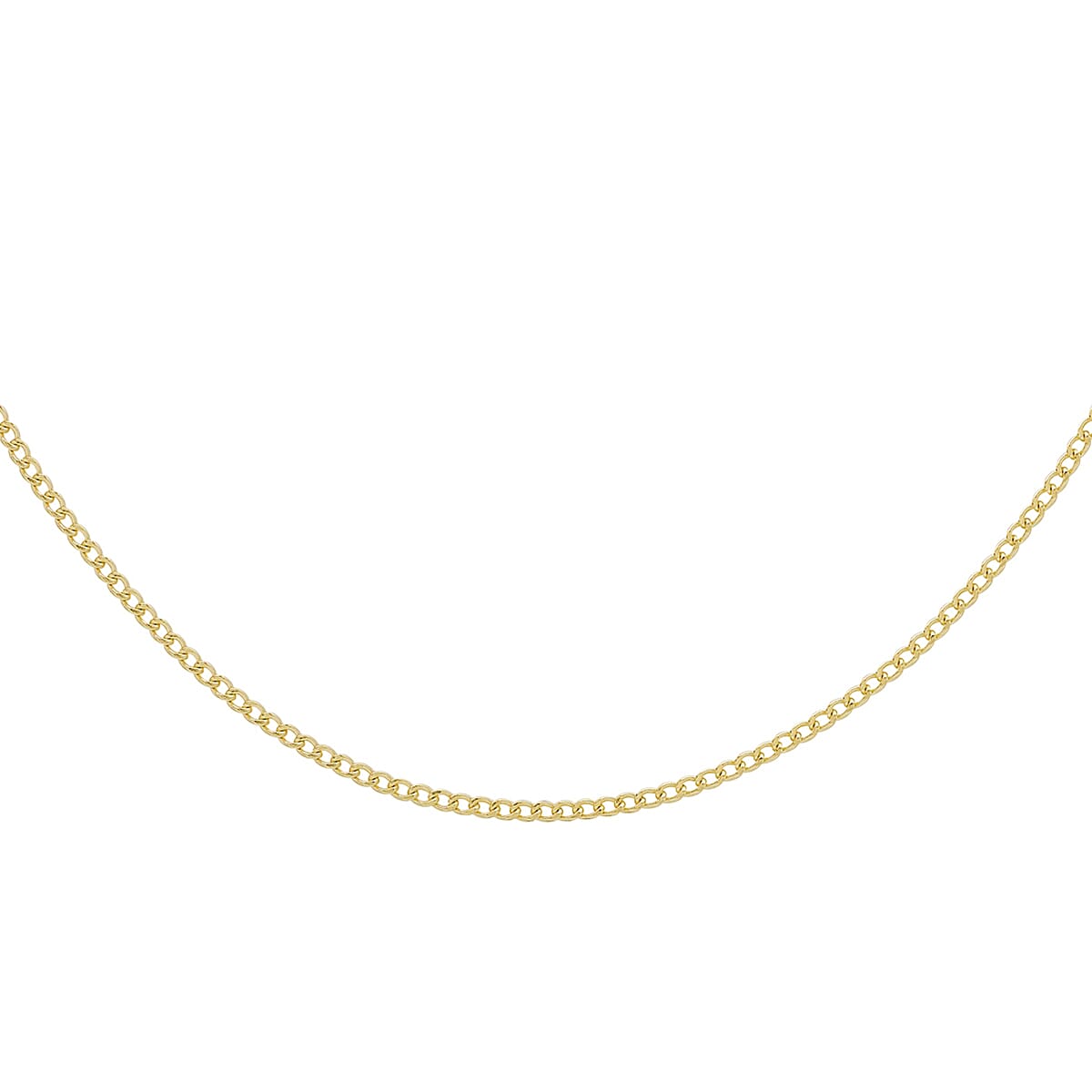 Flat Curb Chain Size 20 in 9K Yellow Gold 3593625 1