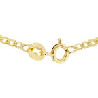 9K Yellow Gold Flat Curb Chain (Size 20), With Spring Ring Clasp.