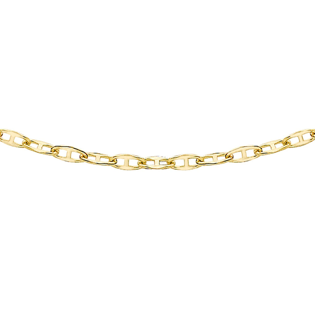 14K Yellow Gold  Chain (Size - 16),  Gold Wt. 0.8 Gms
