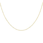 14K Yellow Gold  Chain (Size - 16),  Gold Wt. 0.8 Gms
