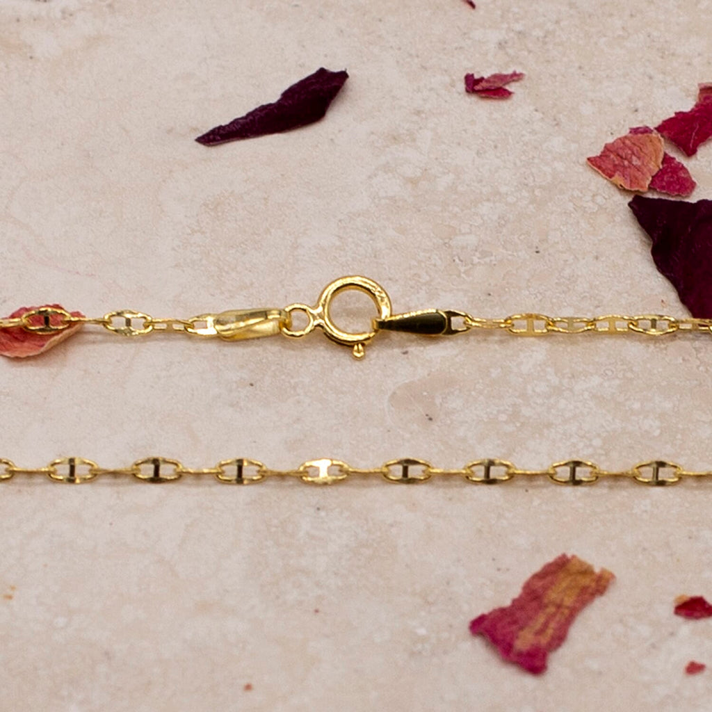 9K Yellow Gold  Chain (Size - 18),  Gold Wt. 0.78 Gms