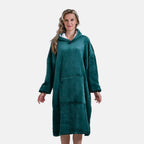 Mega Winter Closeout - Super Soft Fleeced Hoodie Blanket (One Size) - Green