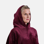Mega Winter Closeout - Super Soft Fleeced Hoodie Blanket (One Size) - Red