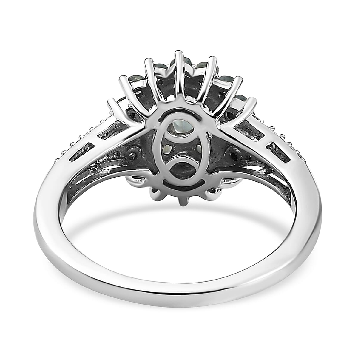 Floral Alexandrite Ring with Natural Cambodian Zircon in Platinum Plated Sterling Silver 1.11 Ct. 8743170 5