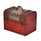 Classic Antique Style Floral Pattern Wooden Storage Box (Size 21x16x14 cm) - Silver
