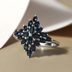 Monte Belo Indicolite Ring in Platinum Overlay Sterling Silver 1.53 Ct.