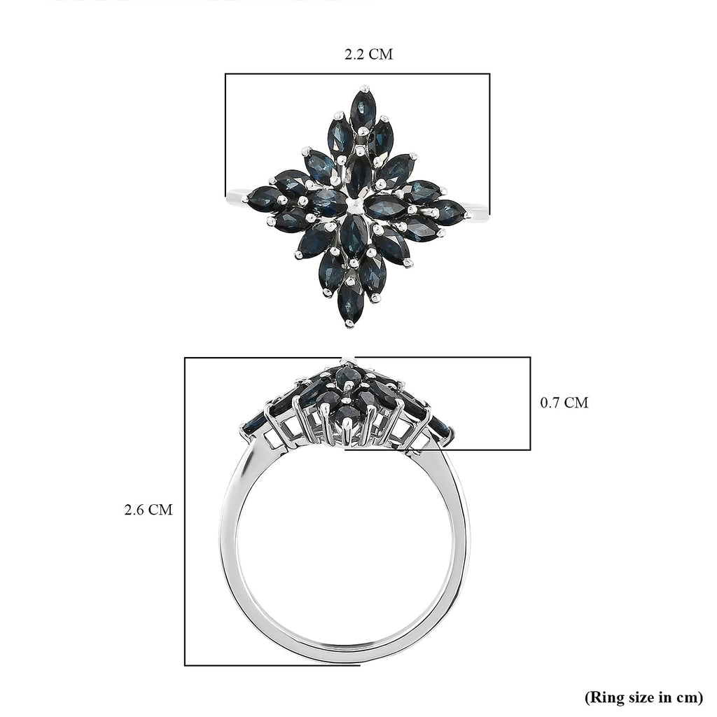 Monte Belo Indicolite Ring in Platinum Overlay Sterling Silver 1.53 Ct.