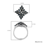 Monte Belo Indicolite Ring in Platinum Overlay Sterling Silver 1.53 Ct.