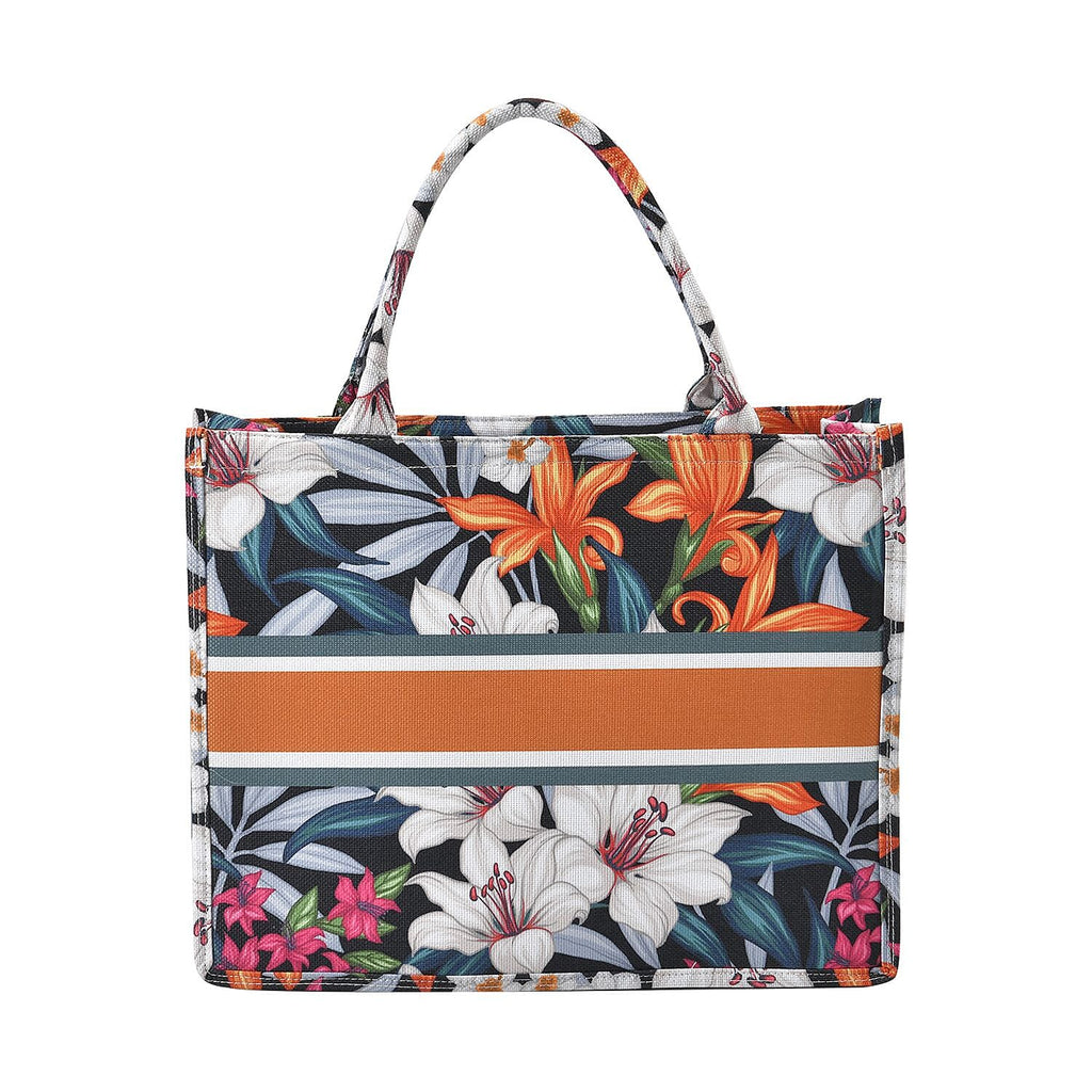 Designer Inspired Floral Pattern Tote Bag