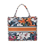 Designer Inspired Floral Pattern Tote Bag