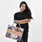 Designer Inspired Floral Pattern Tote Bag