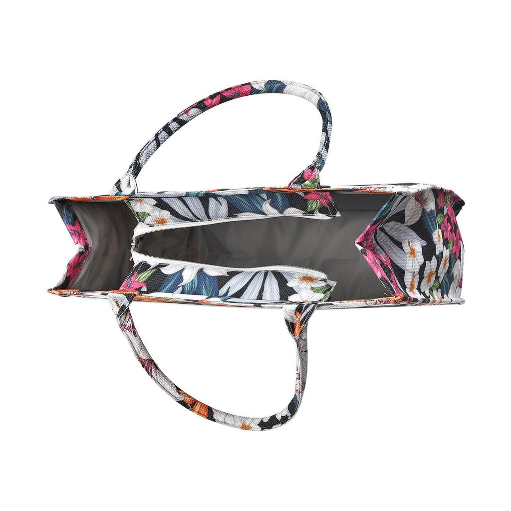 Designer Inspired Floral Pattern Tote Bag