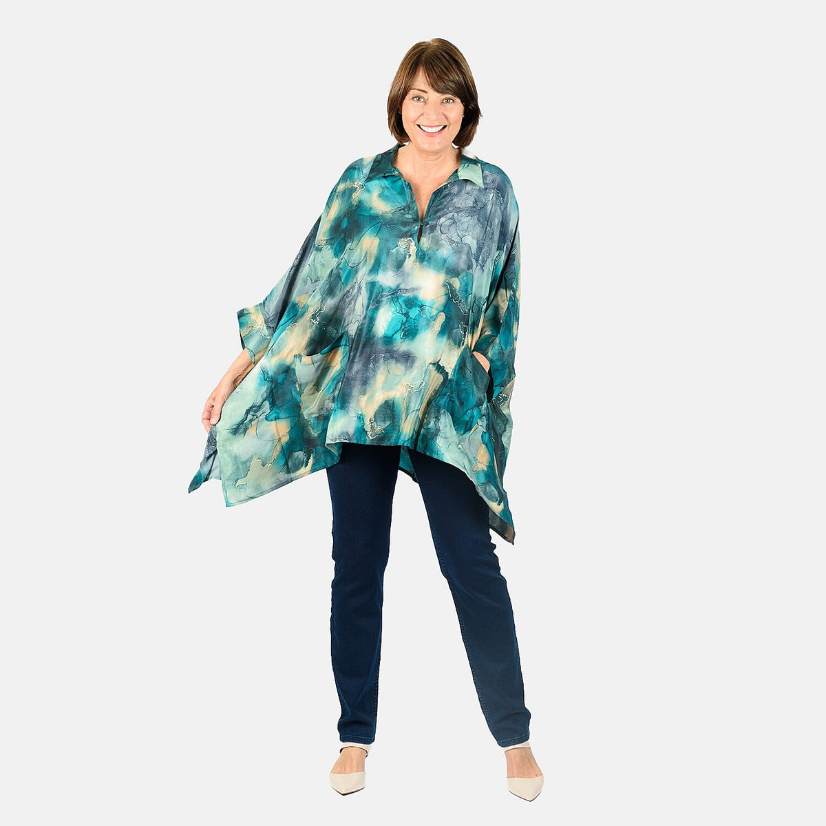 TAMSY Floral Printed Top with Pockets 7579389 0