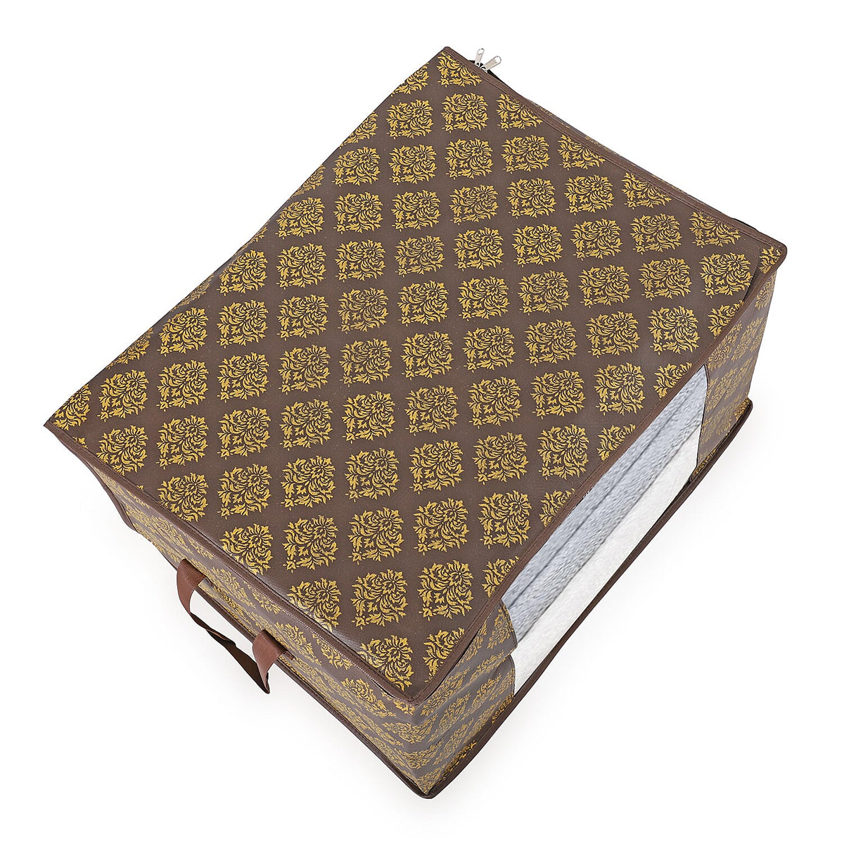 Set of 3 Storage Organisers With Transparent Viewing Window (60 x 30 x 45 cm) - Brown 8194208 4