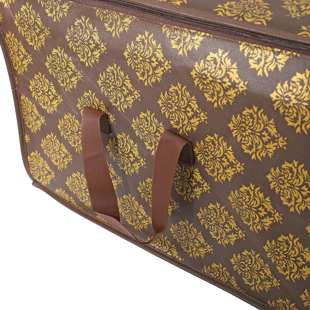 Set of 3 Storage Organisers With Transparent Viewing Window (60 x 30 x 45 cm) - Brown 8194208 8