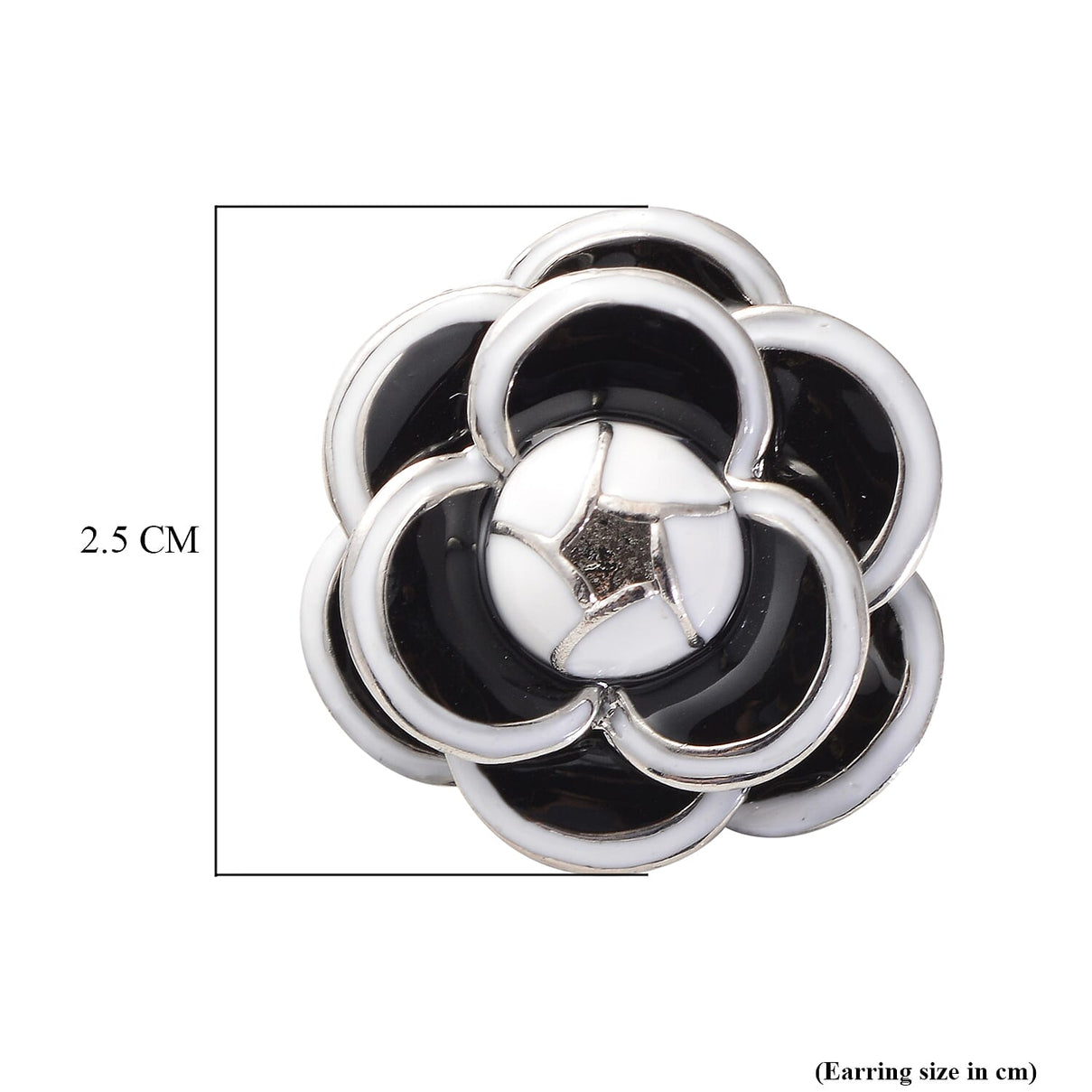 Floral Stud Earrings in Silver Tone 6351223 4