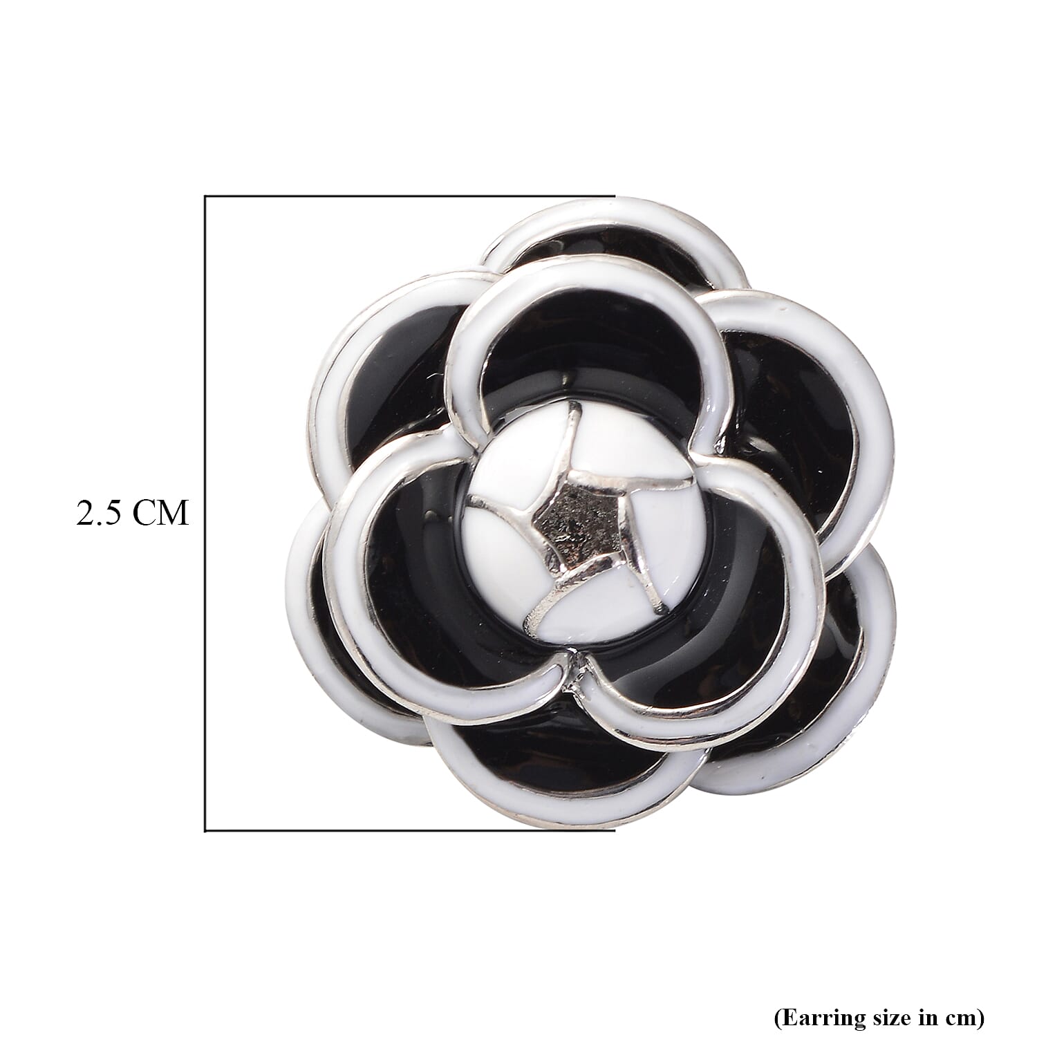 Floral Stud Earrings in Silver Tone 6351223 4